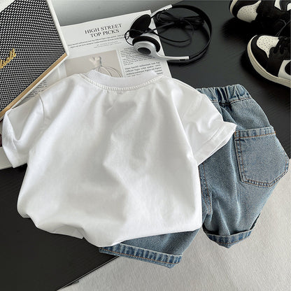 Boys Summer Cotton T-Shirt and Shorts Set