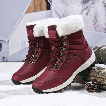 Unisex Warm Fur Lined Flat Snow Boots