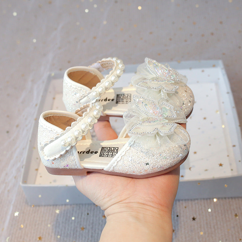 Girls Rhinestone Princess Shoes