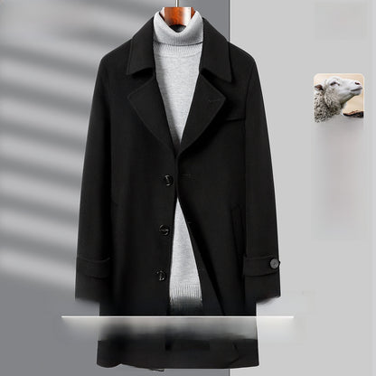 Double-sided woolen coat