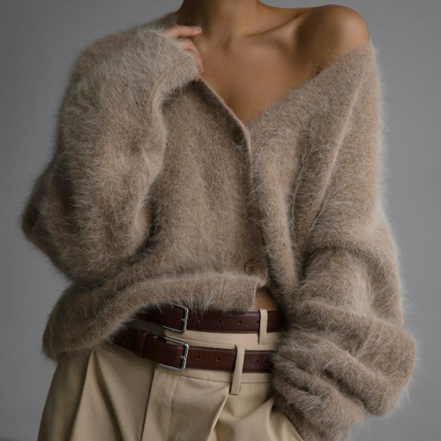 Womens Soft Long Sleeve Cardigan Sweater