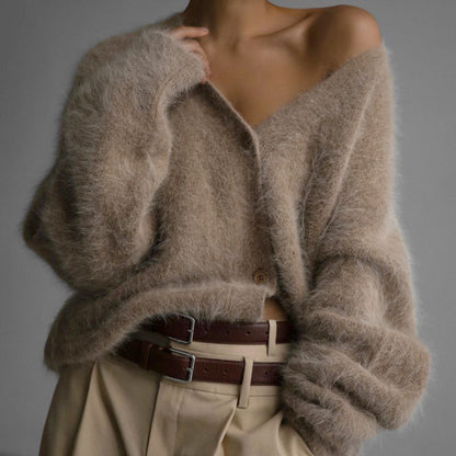 Womens Soft Long Sleeve Cardigan Sweater