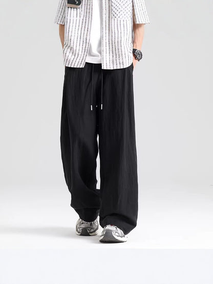 Men's Linen Blend Casual Straight Leg Pants