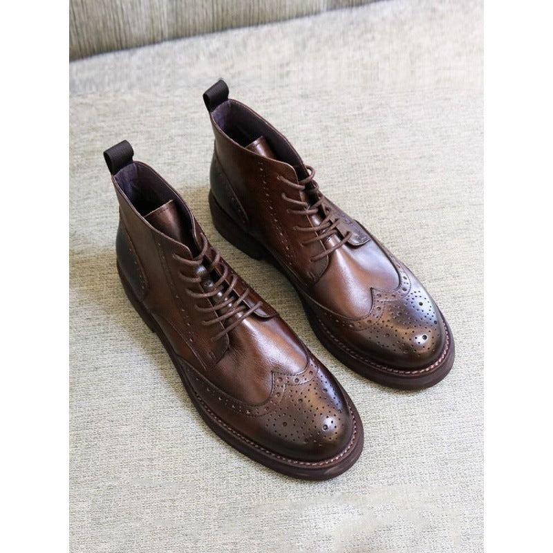 Trendy echt leren veterlaarzen