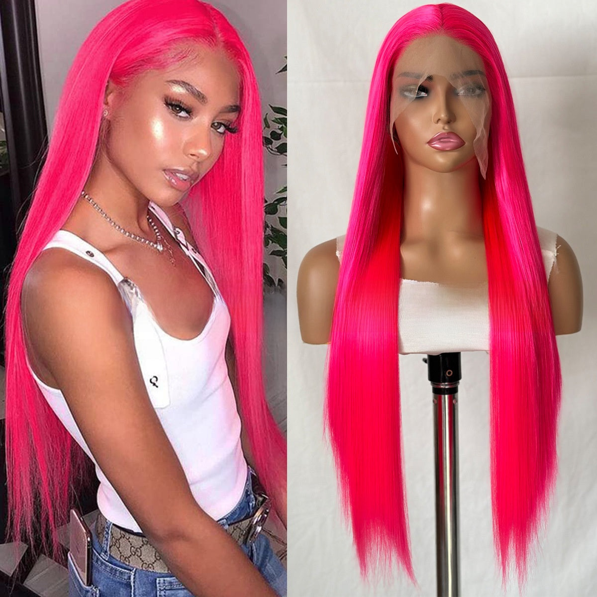Women Long Straight Synthetic Wig