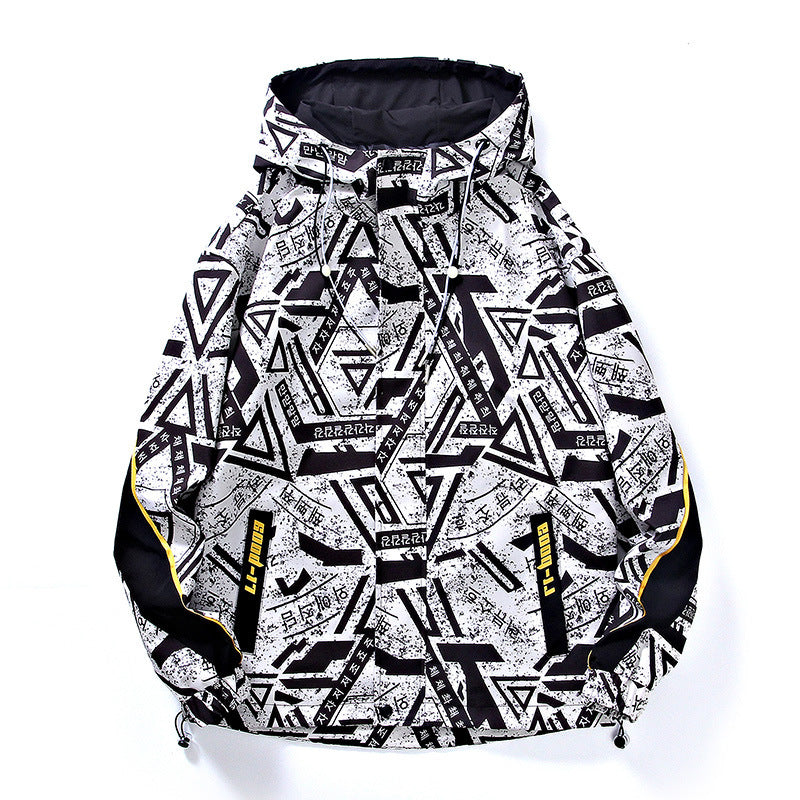 Trendy heren jas met print