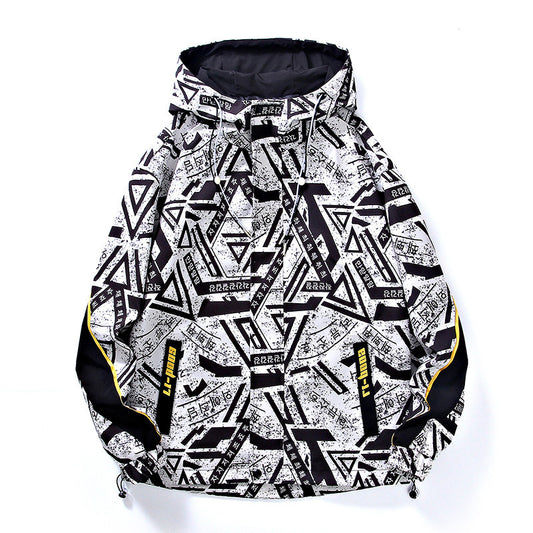 Trendy heren jas met print