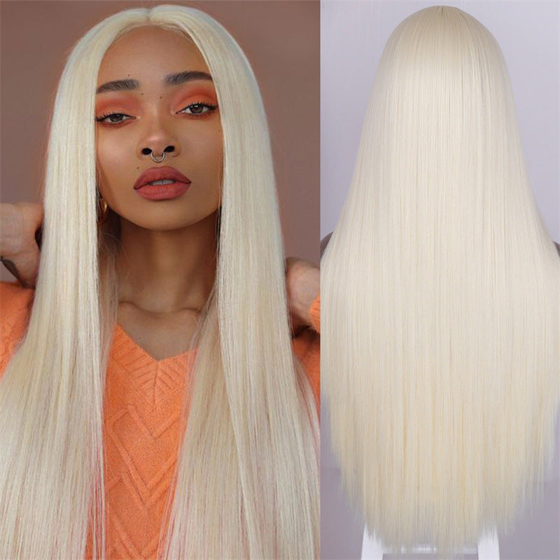 Lange stijle synthetische lace wig