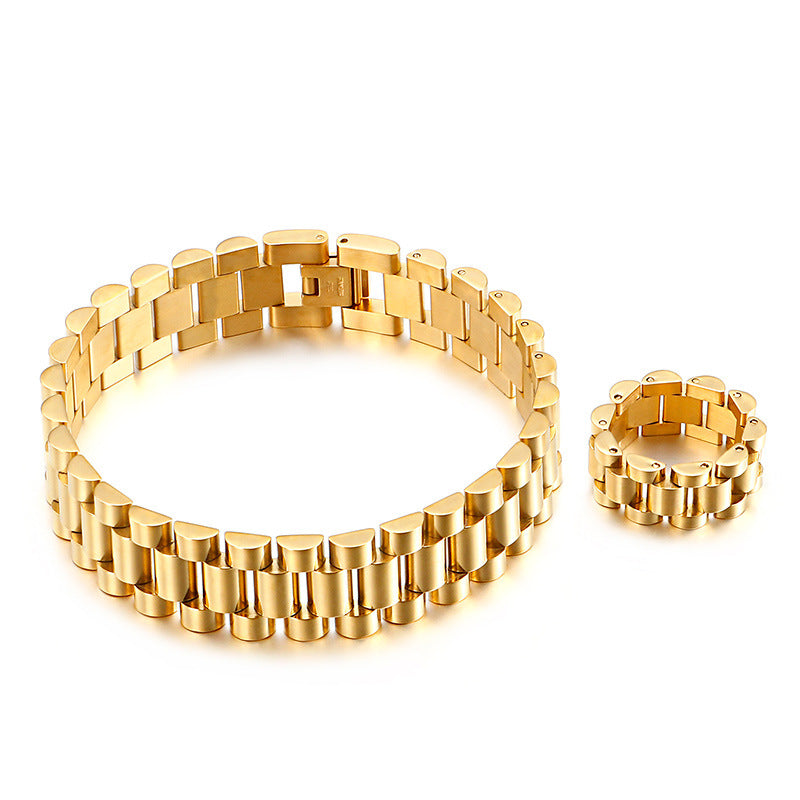 Punk Style Bracelet and Ring Set