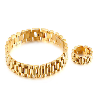 Punk Style Bracelet and Ring Set