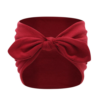 Wide-edge rabbit-ear hairband - solid color elastic yoga sports headband