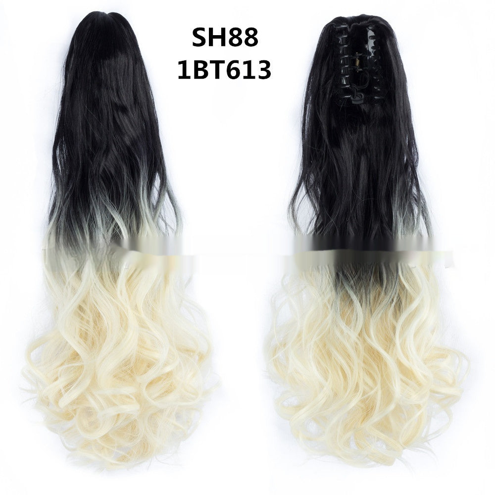 Synthetic Colorful Long Curly Hair Clip Ponytail