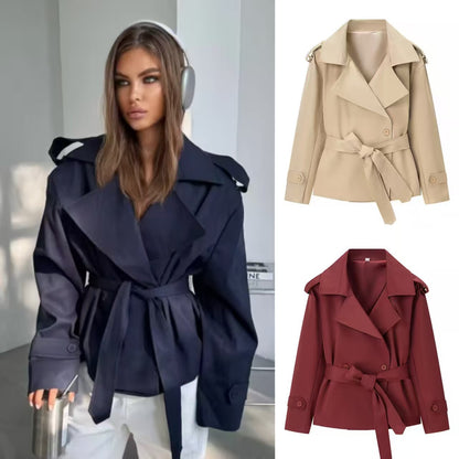 Womens Belted Short Jacket
