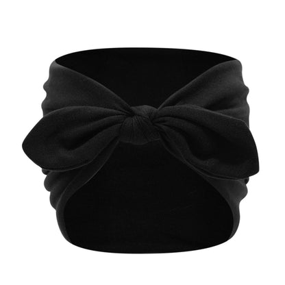 Wide-edge rabbit-ear hairband - solid color elastic yoga sports headband
