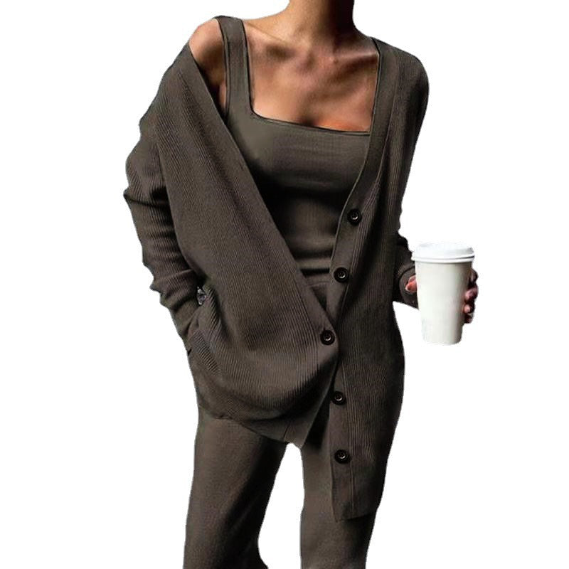Womens Knitted Three-Piece Set