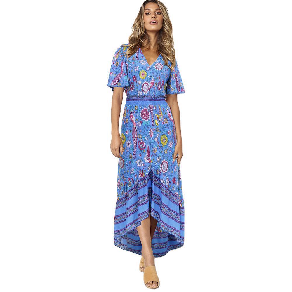 Bohemian jurk met bloemenprint