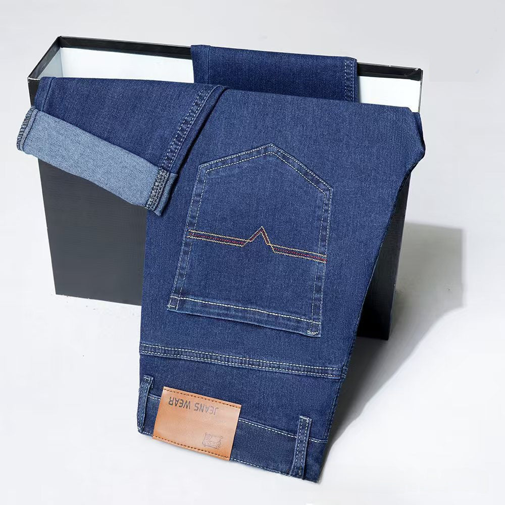 Men?s mid-rise stretch denim trousers