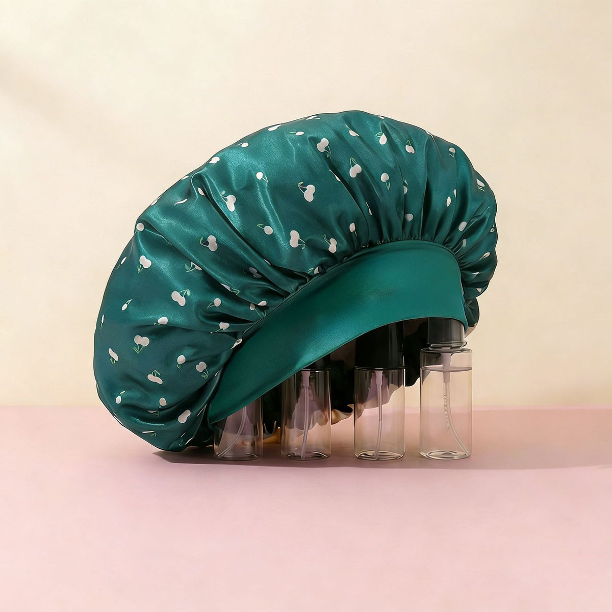 Women's Printed Polyester Wide-Brim Elastic Sleep Cap