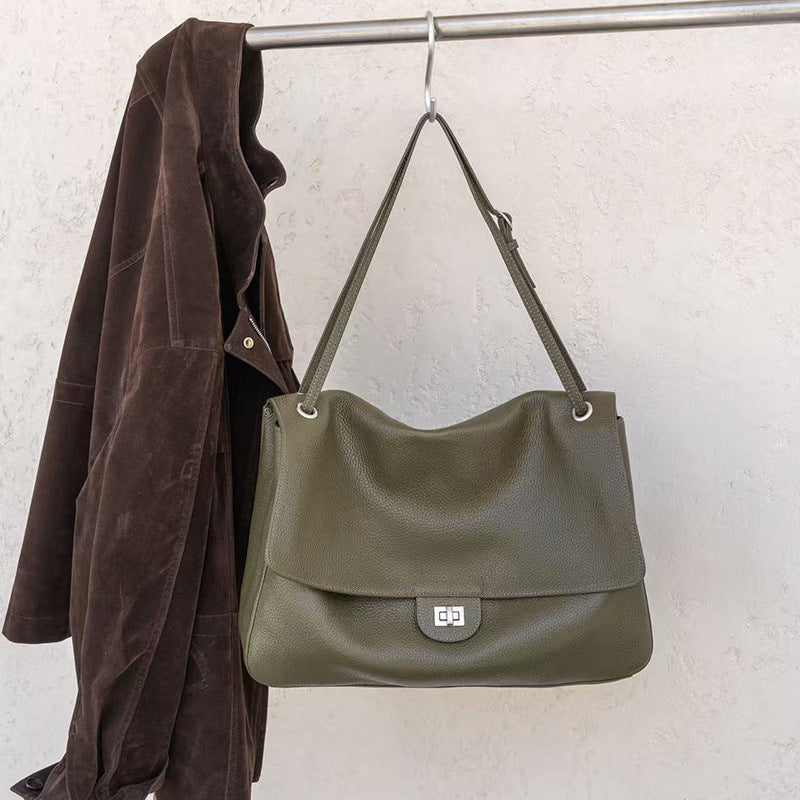 Top Grain Cowhide Leather Messenger Crossbody Shoulder Bag