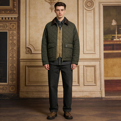 Klassieke gewatteerde corduroy jacket voor heren