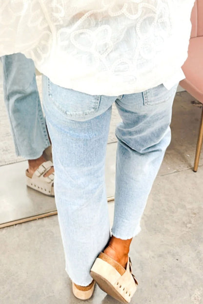 Patriottische Pailletten Sterren Patch Zak Shift Jeans