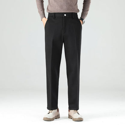 Men's Casual Pants Straight-Leg Drapey Dress Pants Long Pants