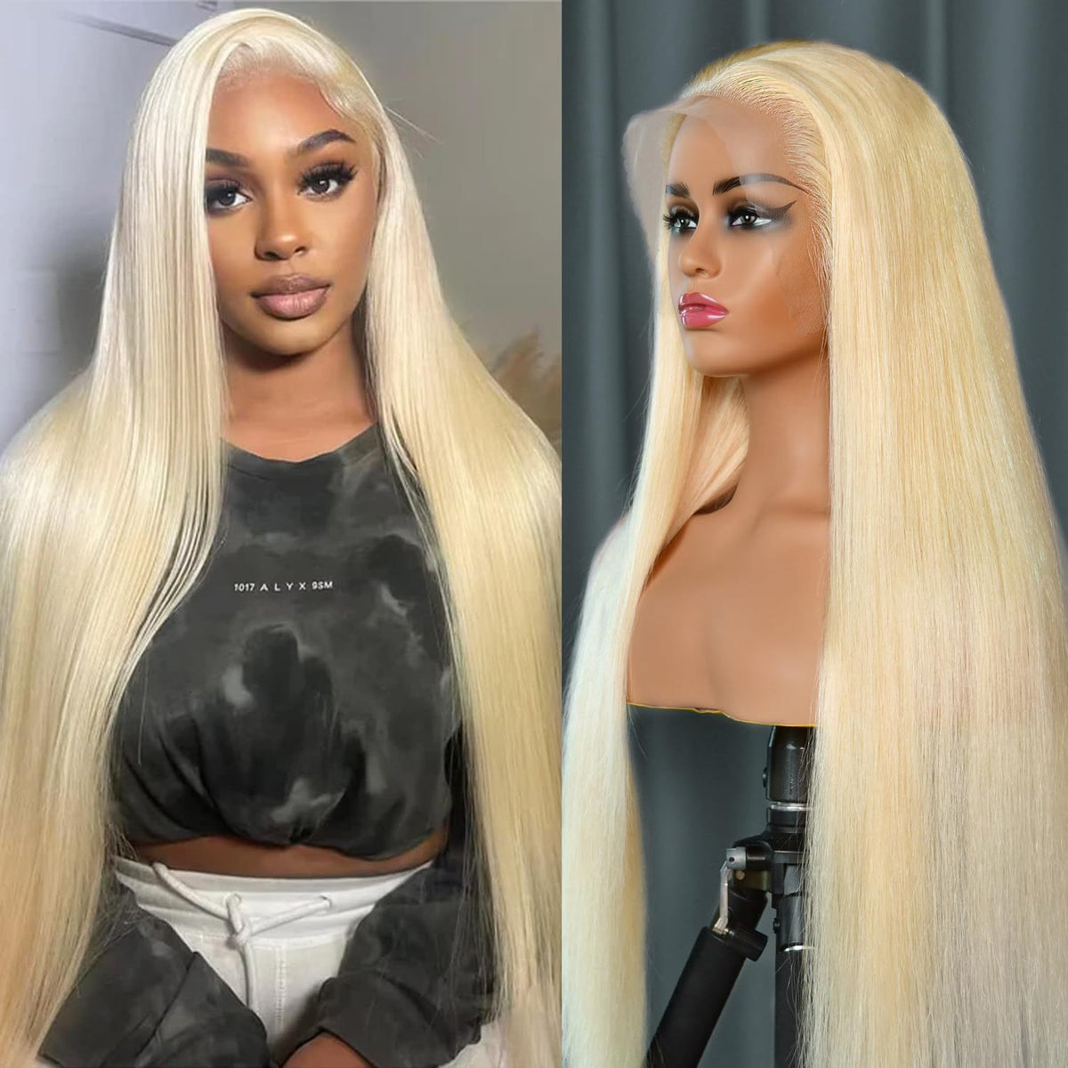 Long Straight Heat Resistant Synthetic Fiber Front Lace 13x4 Wig