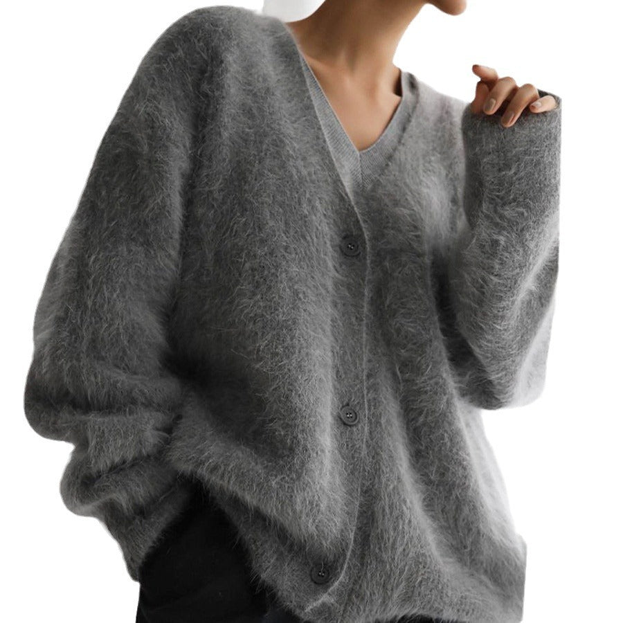 Womens Soft Long Sleeve Cardigan Sweater