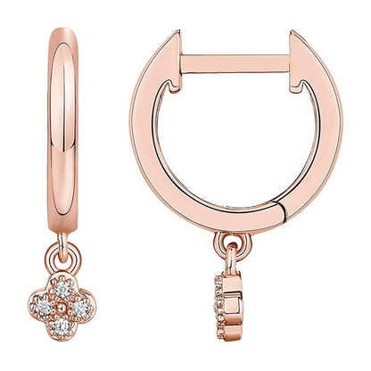 Brass Electroplated Zircon Stud Earrings