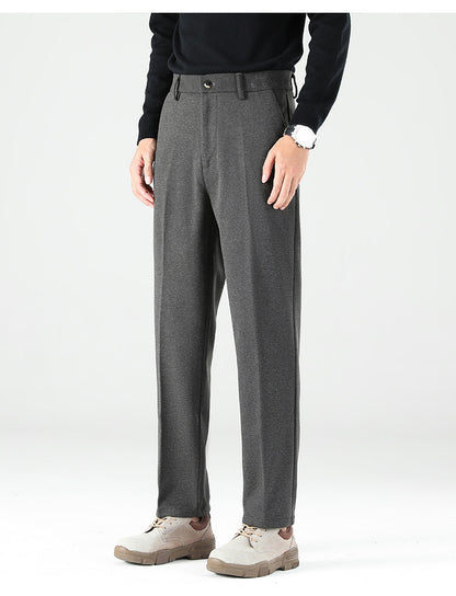 Men's Casual Pants Straight-Leg Drapey Dress Pants Long Pants