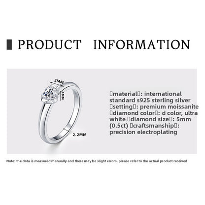 Classic Six-Claw Moissanite Ring