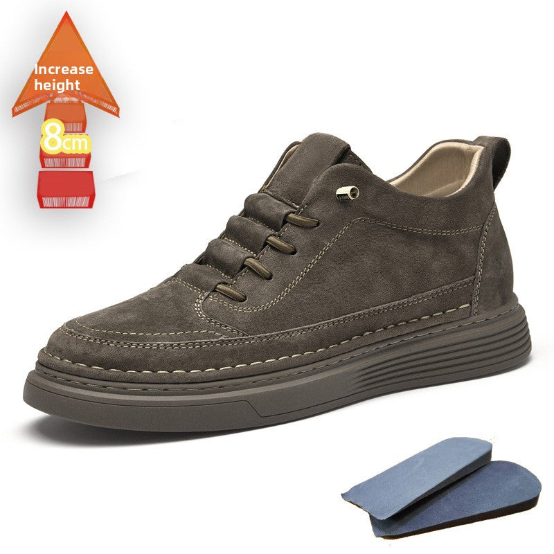 Men's Retro Suede Height Increasing Casual Board Shoes