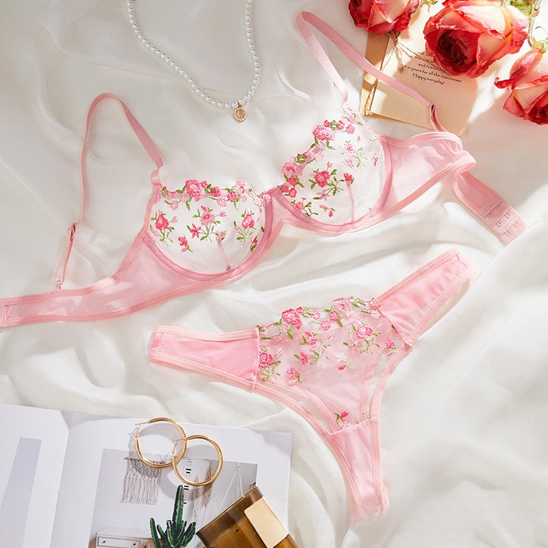 Lace Mesh Lingerie Set