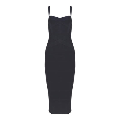 Classic Sexy Strap Bandage Long Dress