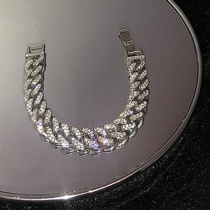 Frosty Dames Trendy Zilveren Cubaanse Armband