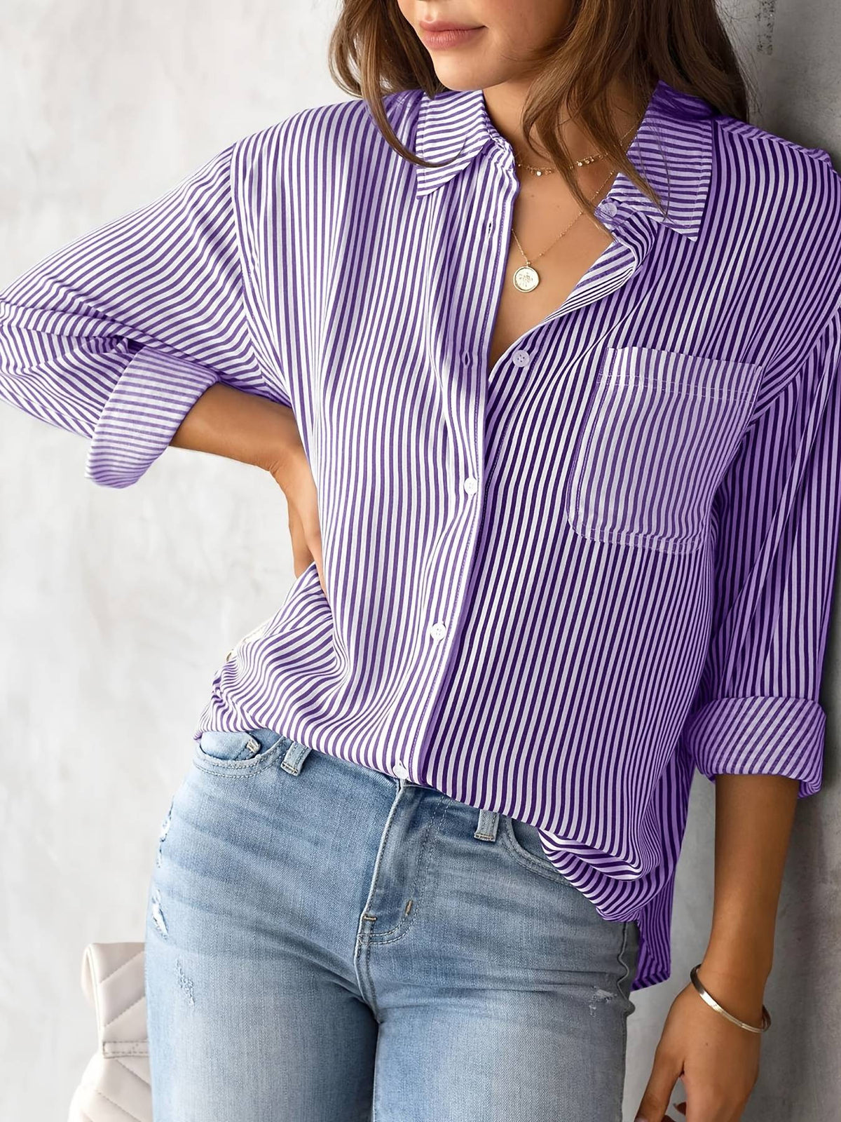 Women's Striped Woven Shirt