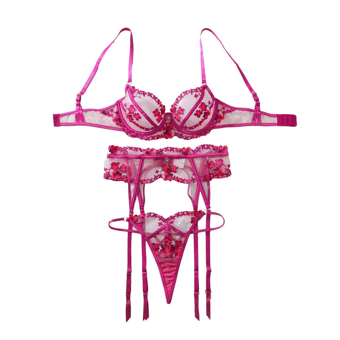 Floral Lace Push-Up Lingerie Set