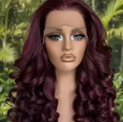 Golden Curly Lace Front Synthetic Wig 24 Inch