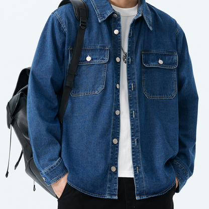 Mens Denim Long Sleeve Shirt