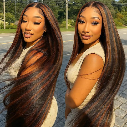 Straight Human Hair Front Lace Wig