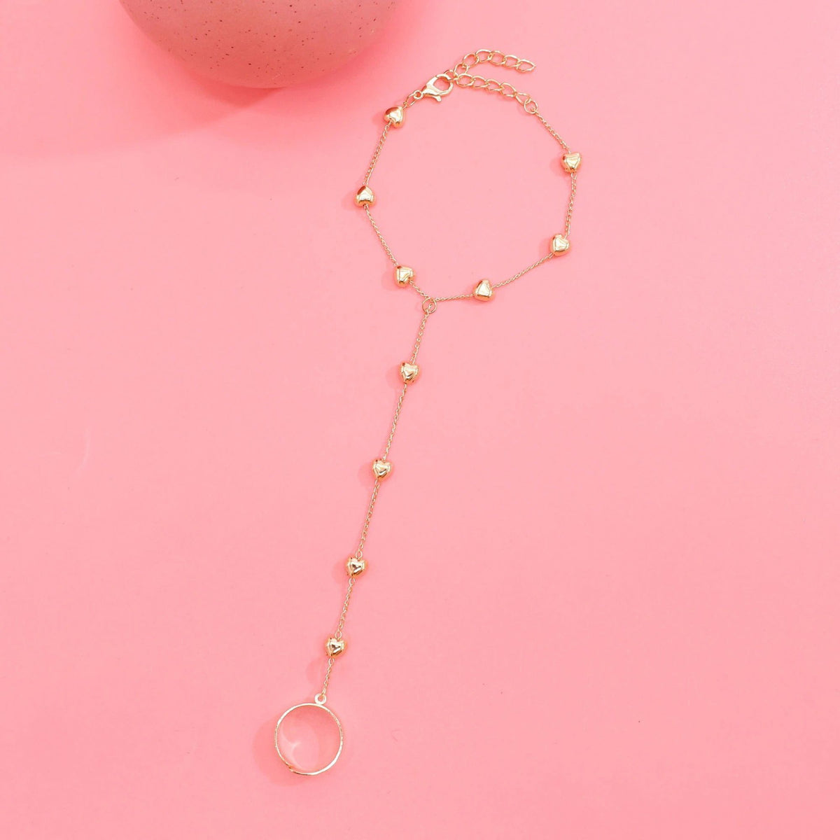 Retro Heart Shape Gold Plated Bracelet