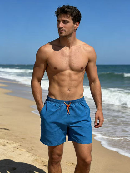 Men Summer Casual Shorts Quick Dry Loose Fit Beach Shorts