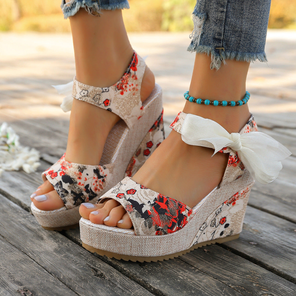 Wedge Heel Platform Sandals