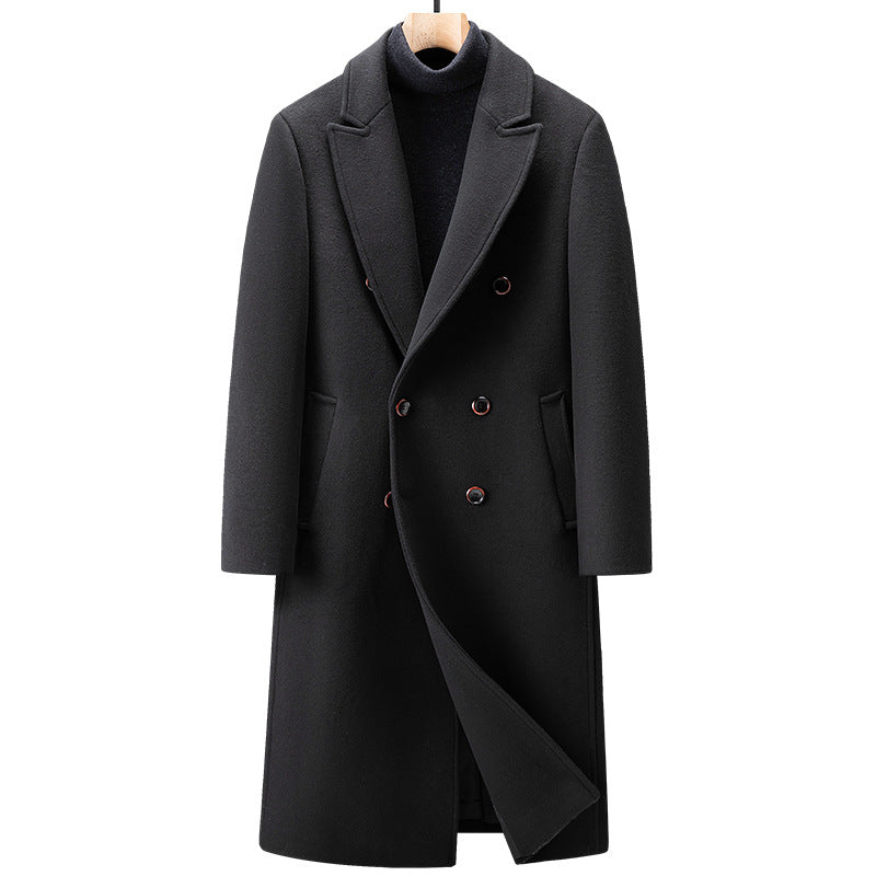 Men's double-breasted wool coat - thick and long? jacket