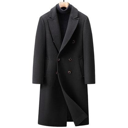 Men's double-breasted wool coat - thick and long? jacket