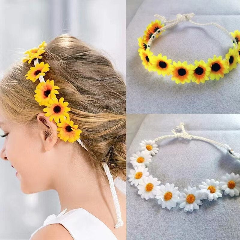 Zonnebloem Bohemian Vlecht Haarband