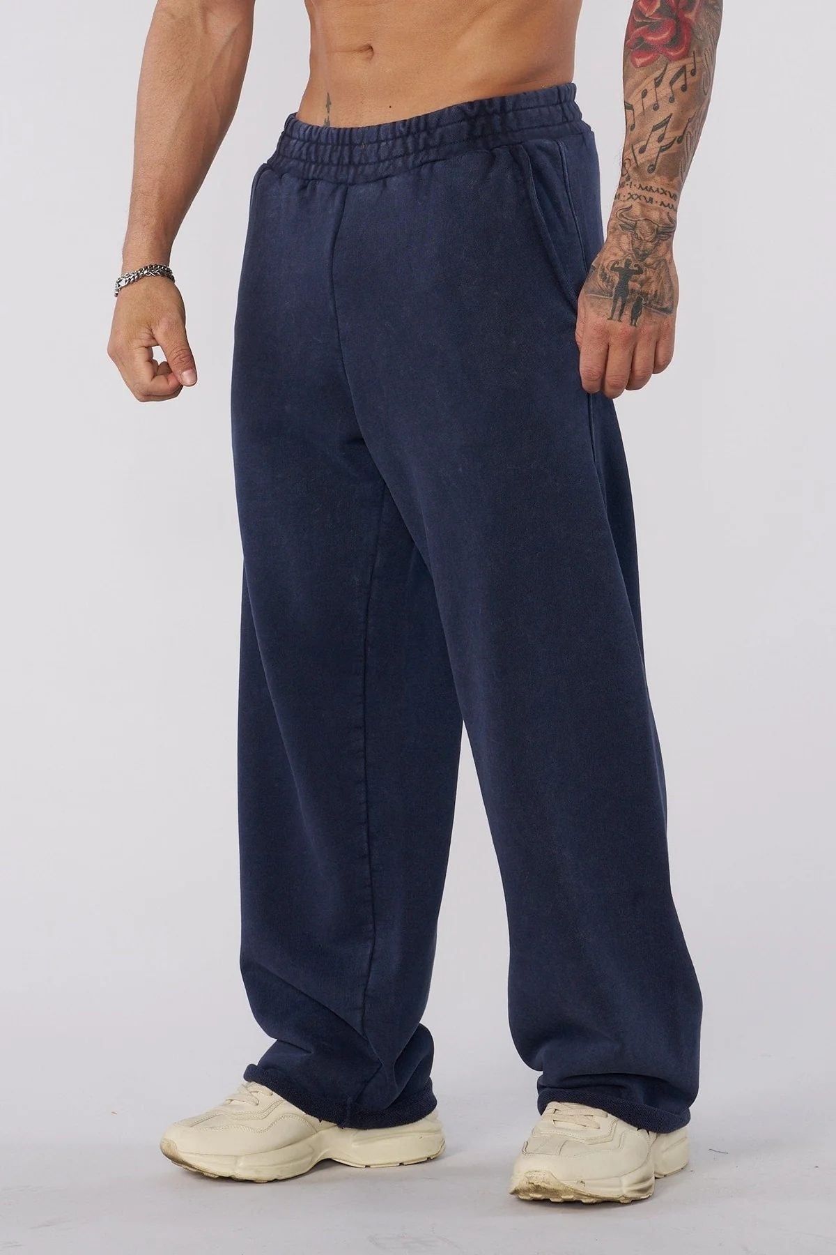 Men?s Loose Fit Straight-Leg Jogger Cotton Gym Pants