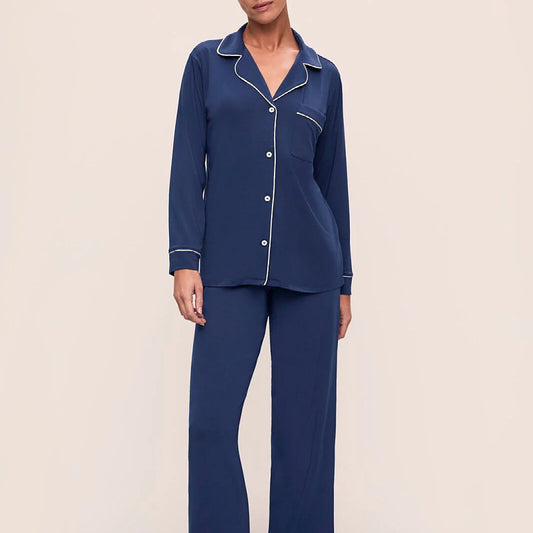 Women's Cotton Lapel Pajama Set