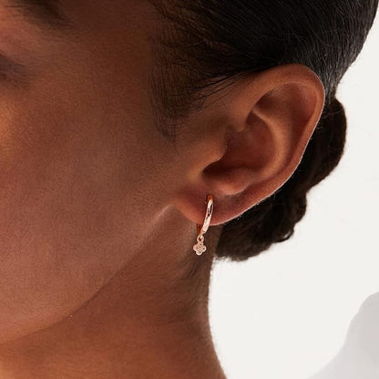 Brass Electroplated Zircon Stud Earrings