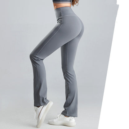 Hoge taille billenliftende slanke stretch flared broek